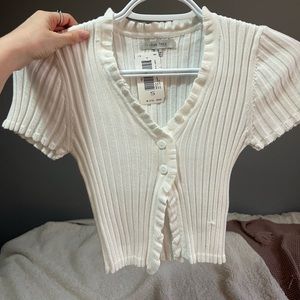 Brand new frilled white blouse